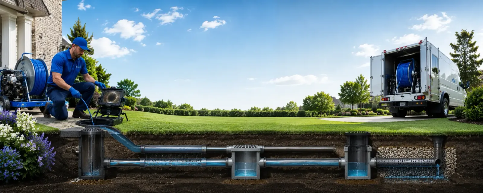 Outdoor drain cleaning information for Malcom, IA